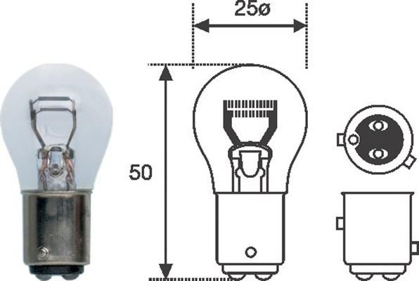 Magneti Marelli 008529100000 - Glühlampe, Bremsleuchte alexcarstop-ersatzteile.com