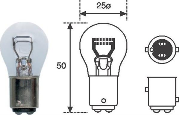 Magneti Marelli 008528100000 - Glühlampe, Bremsleuchte alexcarstop-ersatzteile.com