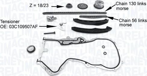 Magneti Marelli 341500001200 - Steuerkettensatz alexcarstop-ersatzteile.com