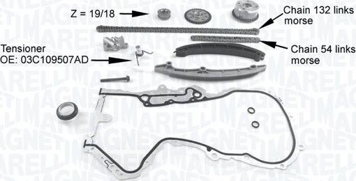 Magneti Marelli 341500001220 - Steuerkettensatz alexcarstop-ersatzteile.com