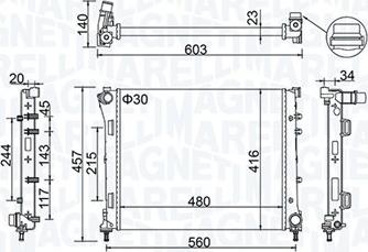 Magneti Marelli 350213151100 - Kühler, Motorkühlung alexcarstop-ersatzteile.com