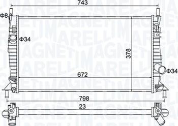 Magneti Marelli 350213157400 - Kühler, Motorkühlung alexcarstop-ersatzteile.com