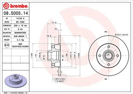 Magneti Marelli 360406048300 - Bremsscheibe alexcarstop-ersatzteile.com