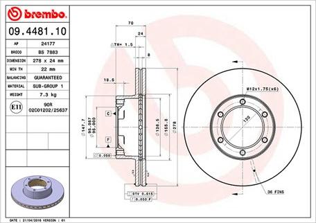 Magneti Marelli 360406042500 - Bremsscheibe alexcarstop-ersatzteile.com