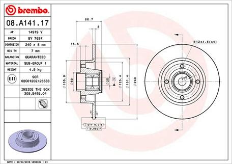 Magneti Marelli 360406060700 - Bremsscheibe alexcarstop-ersatzteile.com