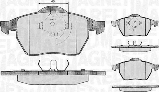 Magneti Marelli 363916060146 - Bremsbelagsatz, Scheibenbremse alexcarstop-ersatzteile.com