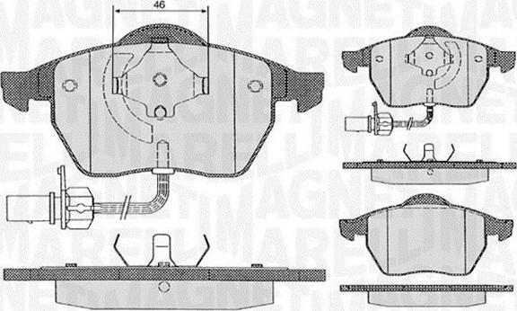 Magneti Marelli 363916060261 - Bremsbelagsatz, Scheibenbremse alexcarstop-ersatzteile.com