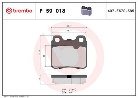 Magneti Marelli 363700459018 - Bremsbelagsatz, Scheibenbremse alexcarstop-ersatzteile.com