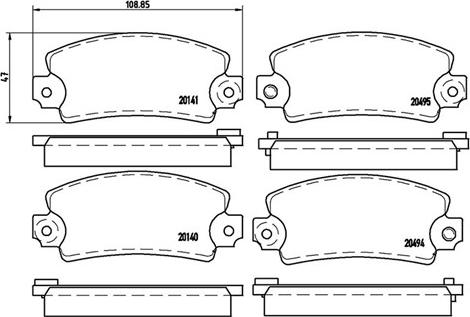 Magneti Marelli 363700468001 - Bremsbelagsatz, Scheibenbremse alexcarstop-ersatzteile.com