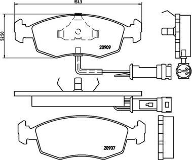 Magneti Marelli 363700424007 - Bremsbelagsatz, Scheibenbremse alexcarstop-ersatzteile.com