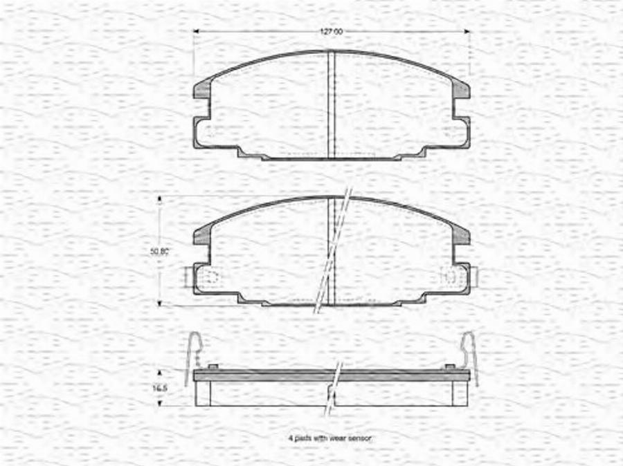 Magneti Marelli 363702160952 - Bremsbelagsatz, Scheibenbremse alexcarstop-ersatzteile.com