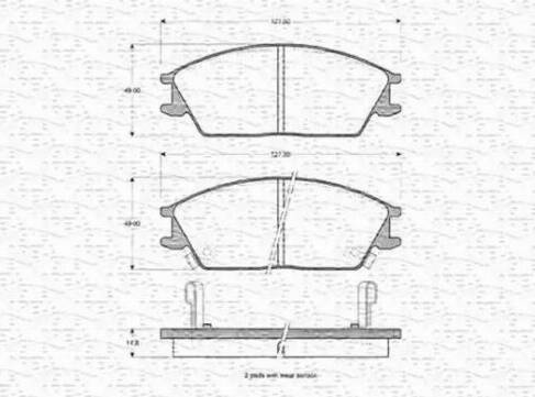 Magneti Marelli 363702160972 - Bremsbelagsatz, Scheibenbremse alexcarstop-ersatzteile.com