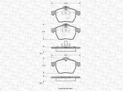 Magneti Marelli 363702160403 - Bremsbelagsatz, Scheibenbremse alexcarstop-ersatzteile.com