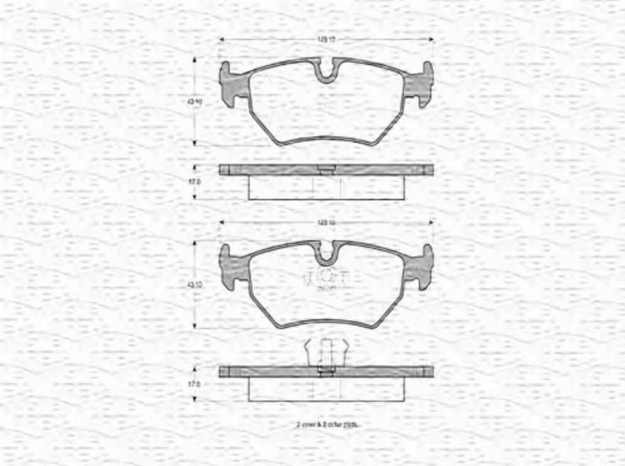 Magneti Marelli 363702160560 - Bremsbelagsatz, Scheibenbremse alexcarstop-ersatzteile.com