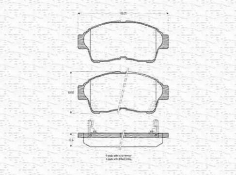 Magneti Marelli 363702160584 - Bremsbelagsatz, Scheibenbremse alexcarstop-ersatzteile.com