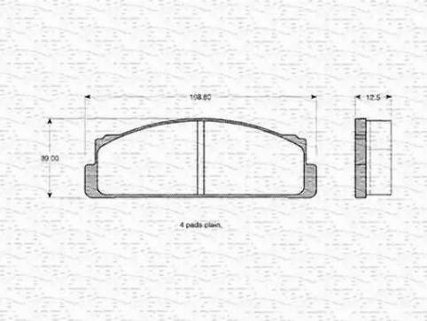 Magneti Marelli 363702160536 - Bremsbelagsatz, Scheibenbremse alexcarstop-ersatzteile.com