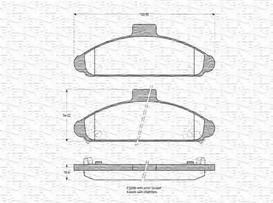 Magneti Marelli 363702160577 - Bremsbelagsatz, Scheibenbremse alexcarstop-ersatzteile.com