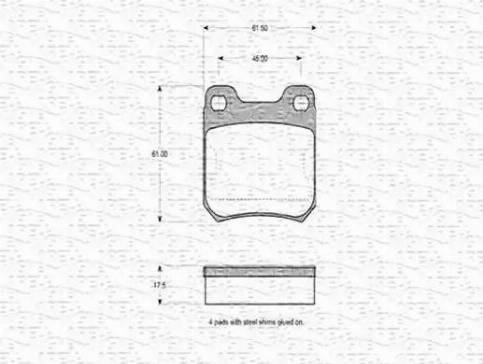 Magneti Marelli 363702160649 - Bremsbelagsatz, Scheibenbremse alexcarstop-ersatzteile.com