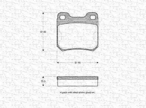 Magneti Marelli 363702160653 - Bremsbelagsatz, Scheibenbremse alexcarstop-ersatzteile.com