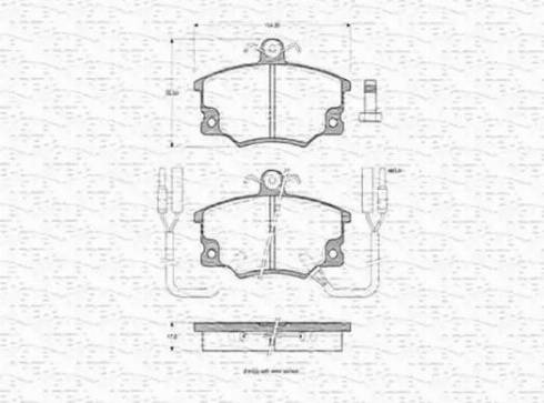 Magneti Marelli 363702160144 - Bremsbelagsatz, Scheibenbremse alexcarstop-ersatzteile.com