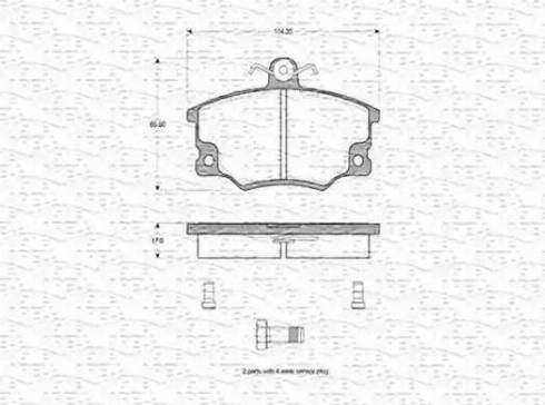 Magneti Marelli 363702160140 - Bremsbelagsatz, Scheibenbremse alexcarstop-ersatzteile.com