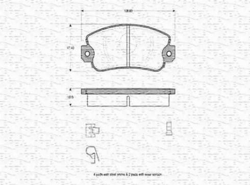 Magneti Marelli 363702160141 - Bremsbelagsatz, Scheibenbremse alexcarstop-ersatzteile.com