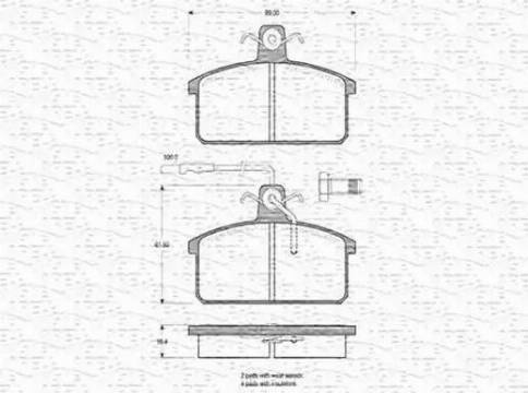 Magneti Marelli 363702160175 - Bremsbelagsatz, Scheibenbremse alexcarstop-ersatzteile.com