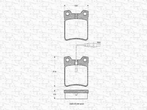 Magneti Marelli 363702160395 - Bremsbelagsatz, Scheibenbremse alexcarstop-ersatzteile.com