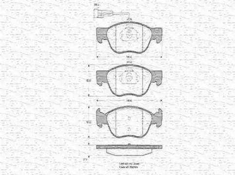 Magneti Marelli 363702160342 - Bremsbelagsatz, Scheibenbremse alexcarstop-ersatzteile.com