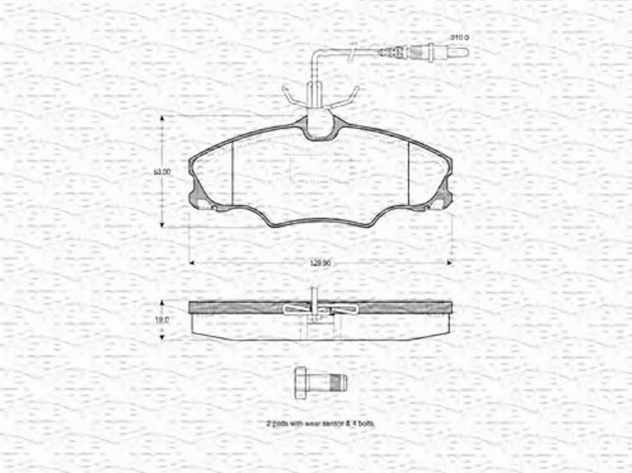 Magneti Marelli 363702160362 - Bremsbelagsatz, Scheibenbremse alexcarstop-ersatzteile.com