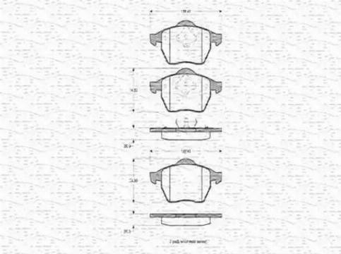 Magneti Marelli 363702160312 - Bremsbelagsatz, Scheibenbremse alexcarstop-ersatzteile.com