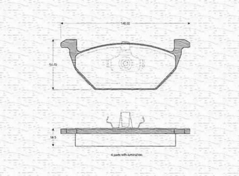 Magneti Marelli 363702160330 - Bremsbelagsatz, Scheibenbremse alexcarstop-ersatzteile.com