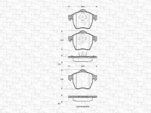 Magneti Marelli 363702160379 - Bremsbelagsatz, Scheibenbremse alexcarstop-ersatzteile.com