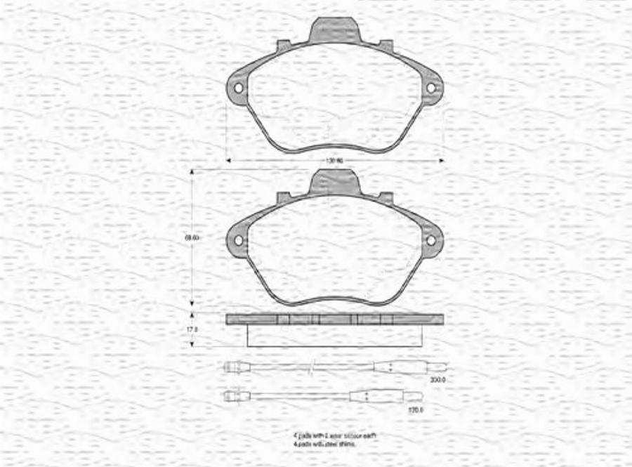 Magneti Marelli 363702160241 - Bremsbelagsatz, Scheibenbremse alexcarstop-ersatzteile.com