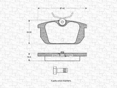 Magneti Marelli 363702160236 - Bremsbelagsatz, Scheibenbremse alexcarstop-ersatzteile.com