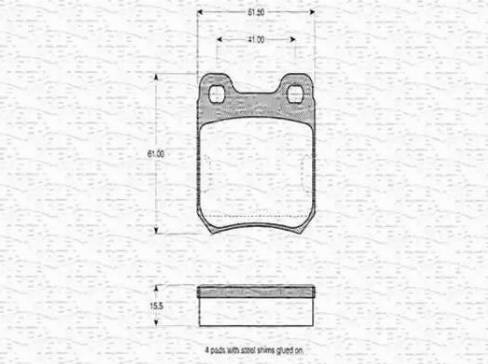 Magneti Marelli 363702160270 - Bremsbelagsatz, Scheibenbremse alexcarstop-ersatzteile.com