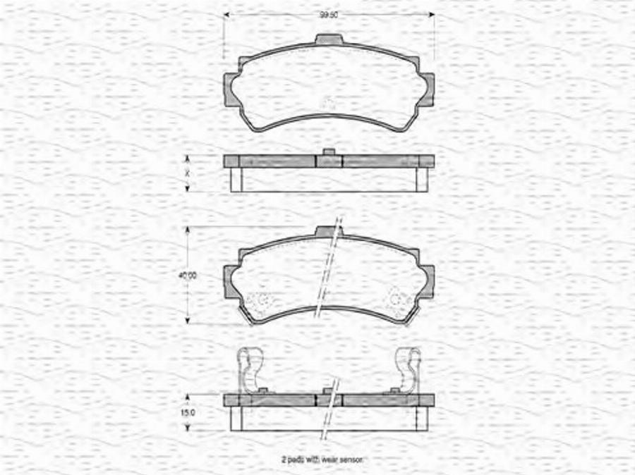 Magneti Marelli 363702160767 - Bremsbelagsatz, Scheibenbremse alexcarstop-ersatzteile.com