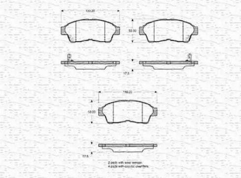 Magneti Marelli 363702160781 - Bremsbelagsatz, Scheibenbremse alexcarstop-ersatzteile.com