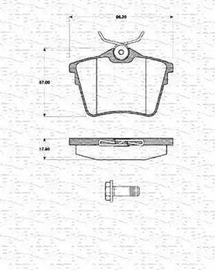 Magneti Marelli 363702161415 - Bremsbelagsatz, Scheibenbremse alexcarstop-ersatzteile.com