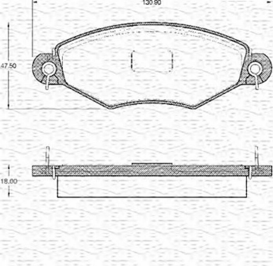 Magneti Marelli 363702161039 - Bremsbelagsatz, Scheibenbremse alexcarstop-ersatzteile.com