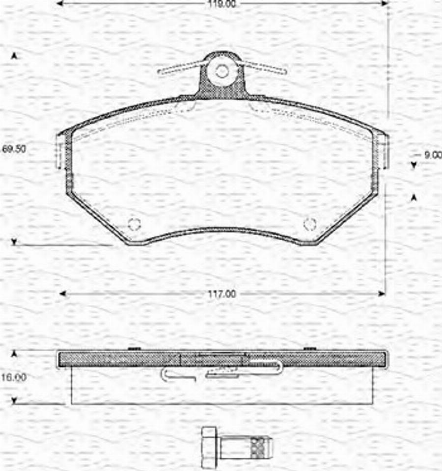 Magneti Marelli 363702161038 - Bremsbelagsatz, Scheibenbremse alexcarstop-ersatzteile.com