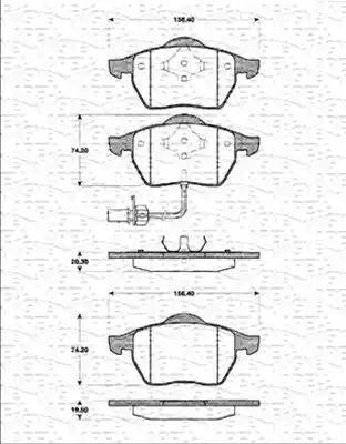 Magneti Marelli 363702161191 - Bremsbelagsatz, Scheibenbremse alexcarstop-ersatzteile.com