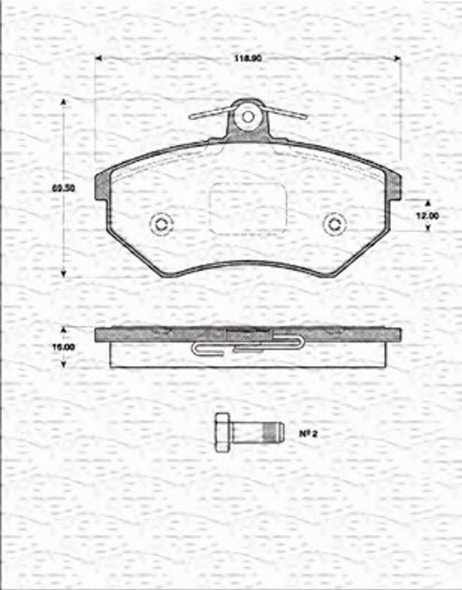 Magneti Marelli 363702161181 - Bremsbelagsatz, Scheibenbremse alexcarstop-ersatzteile.com