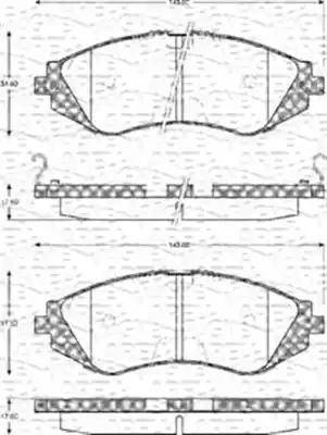 Magneti Marelli 363702161128 - Bremsbelagsatz, Scheibenbremse alexcarstop-ersatzteile.com