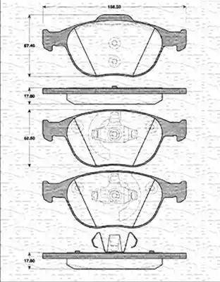 Magneti Marelli 363702161249 - Bremsbelagsatz, Scheibenbremse alexcarstop-ersatzteile.com