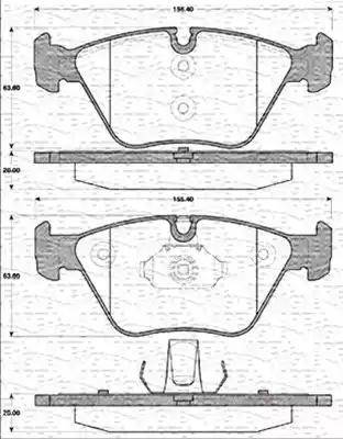 Magneti Marelli 363702161243 - Bremsbelagsatz, Scheibenbremse alexcarstop-ersatzteile.com