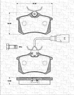 Magneti Marelli 363702161259 - Bremsbelagsatz, Scheibenbremse alexcarstop-ersatzteile.com