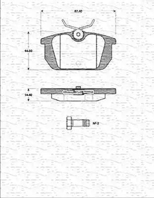 Magneti Marelli 363702161255 - Bremsbelagsatz, Scheibenbremse alexcarstop-ersatzteile.com