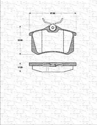 Magneti Marelli 363702161256 - Bremsbelagsatz, Scheibenbremse alexcarstop-ersatzteile.com