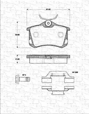 Magneti Marelli 363702161258 - Bremsbelagsatz, Scheibenbremse alexcarstop-ersatzteile.com